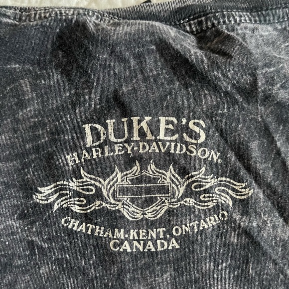 Harley-Davidson Rhinestone Tee with Skull and Roses / Rhinestone Graphic - Picture 7 of 9